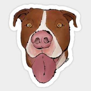 Happy Pit Bull: Sammy Sticker